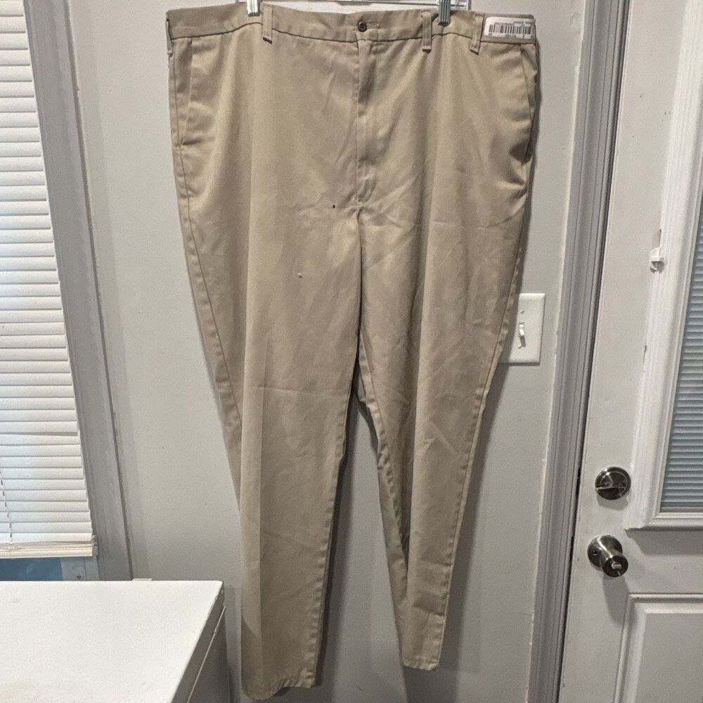 Cintas ComfortFlex Men’s Beige Uniform Work Pants Size 46 Polyester Twill